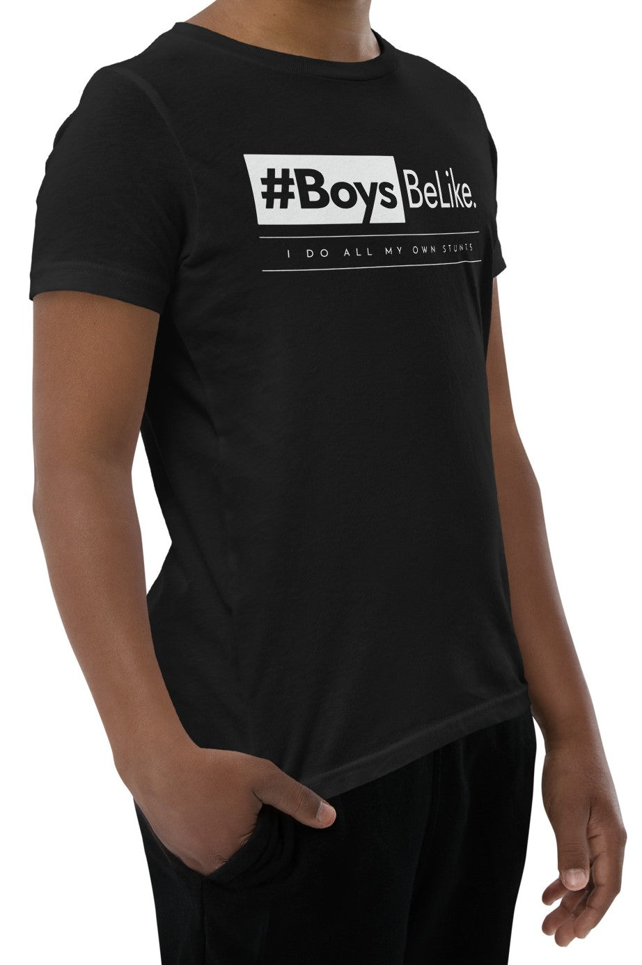 #BoysBeLike. I do all my own stunts. Youth Short Sleeve T-Shirt